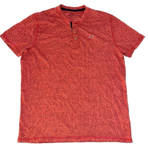 Hollister red Henley tee - Picture 1 of 2